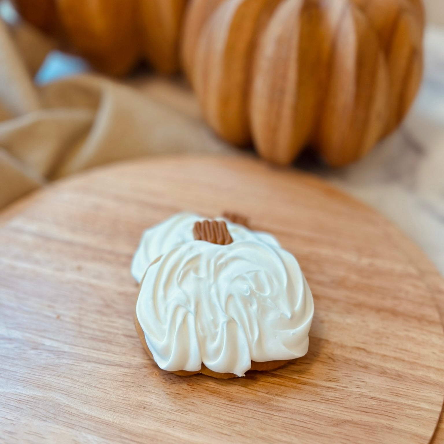 Iced White Pumpkin Cookie