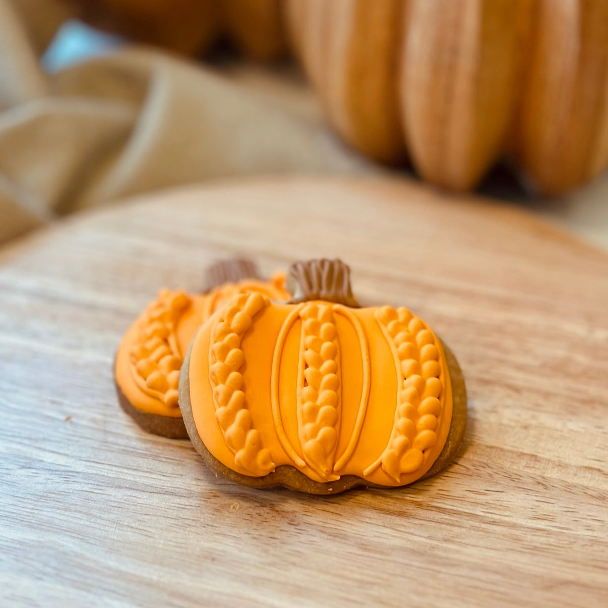 Iced Knit Pumpkin Cookie