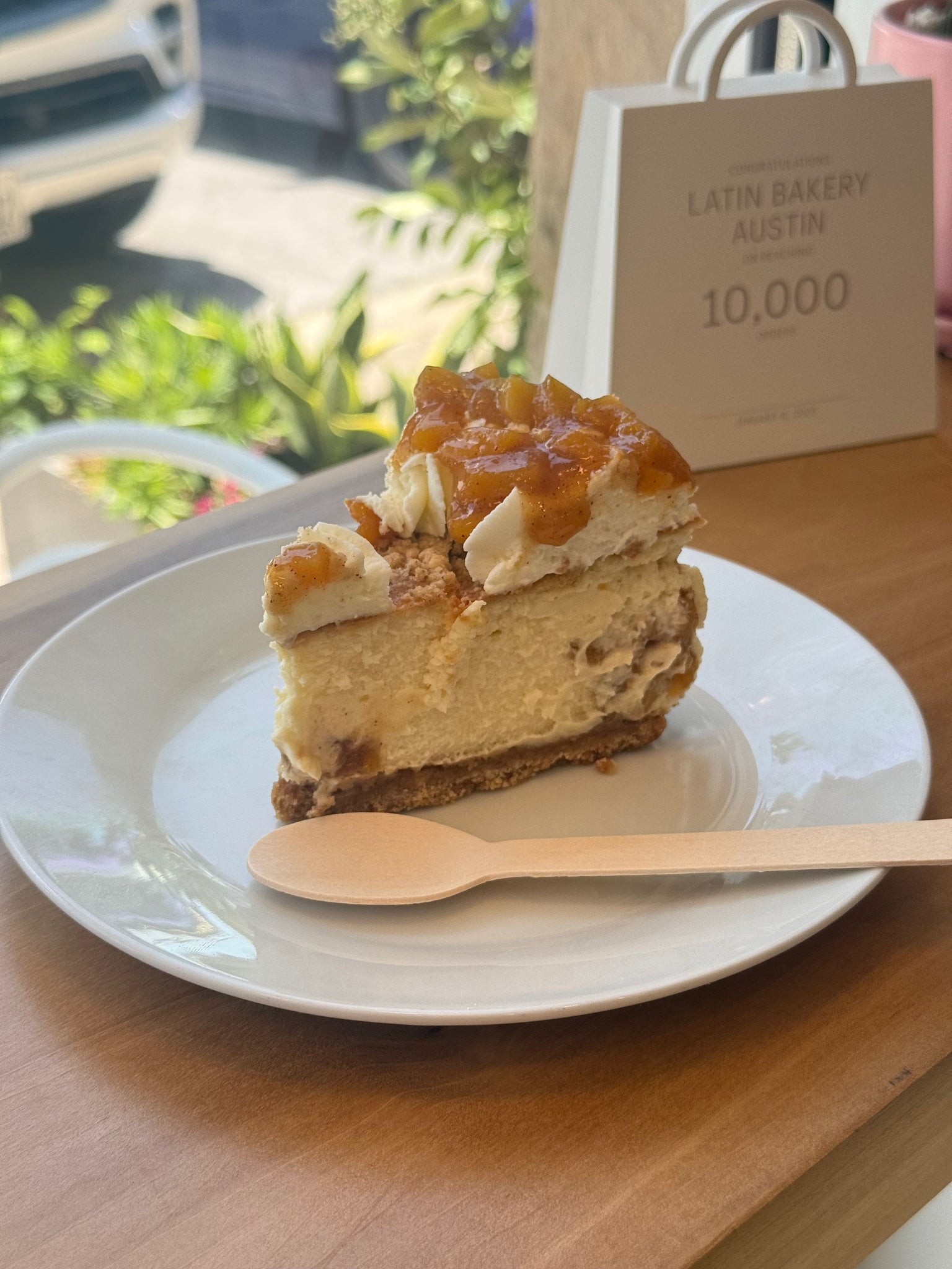 Peach Cobbler Cheesecake Slice