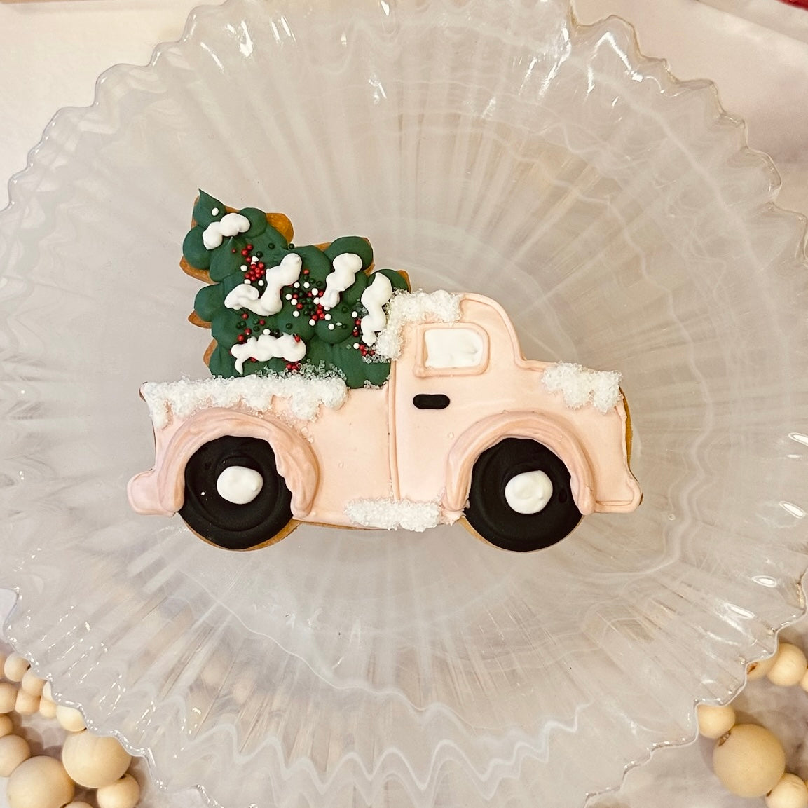 Christmas Truck Iced Cookie