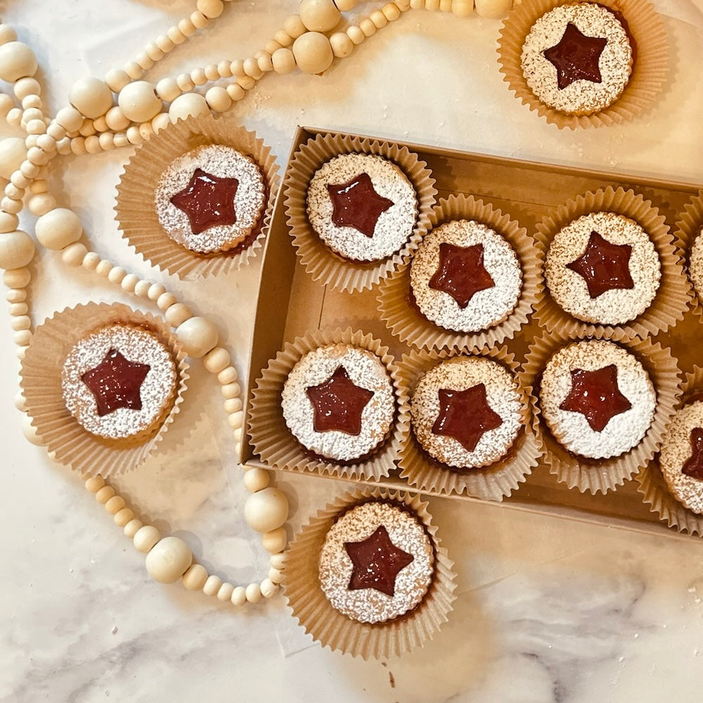 Holiday Star Linzer Cookies