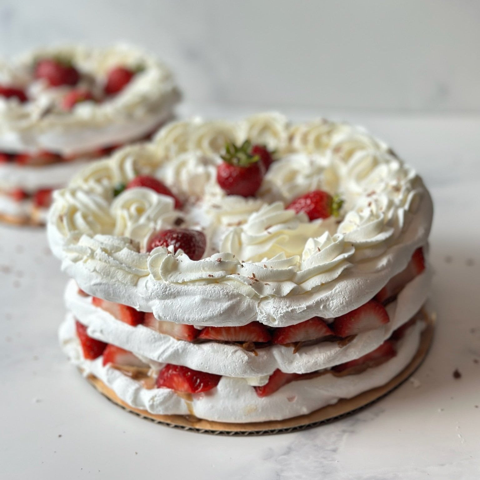 Strawberry Meringue Cake (GF)